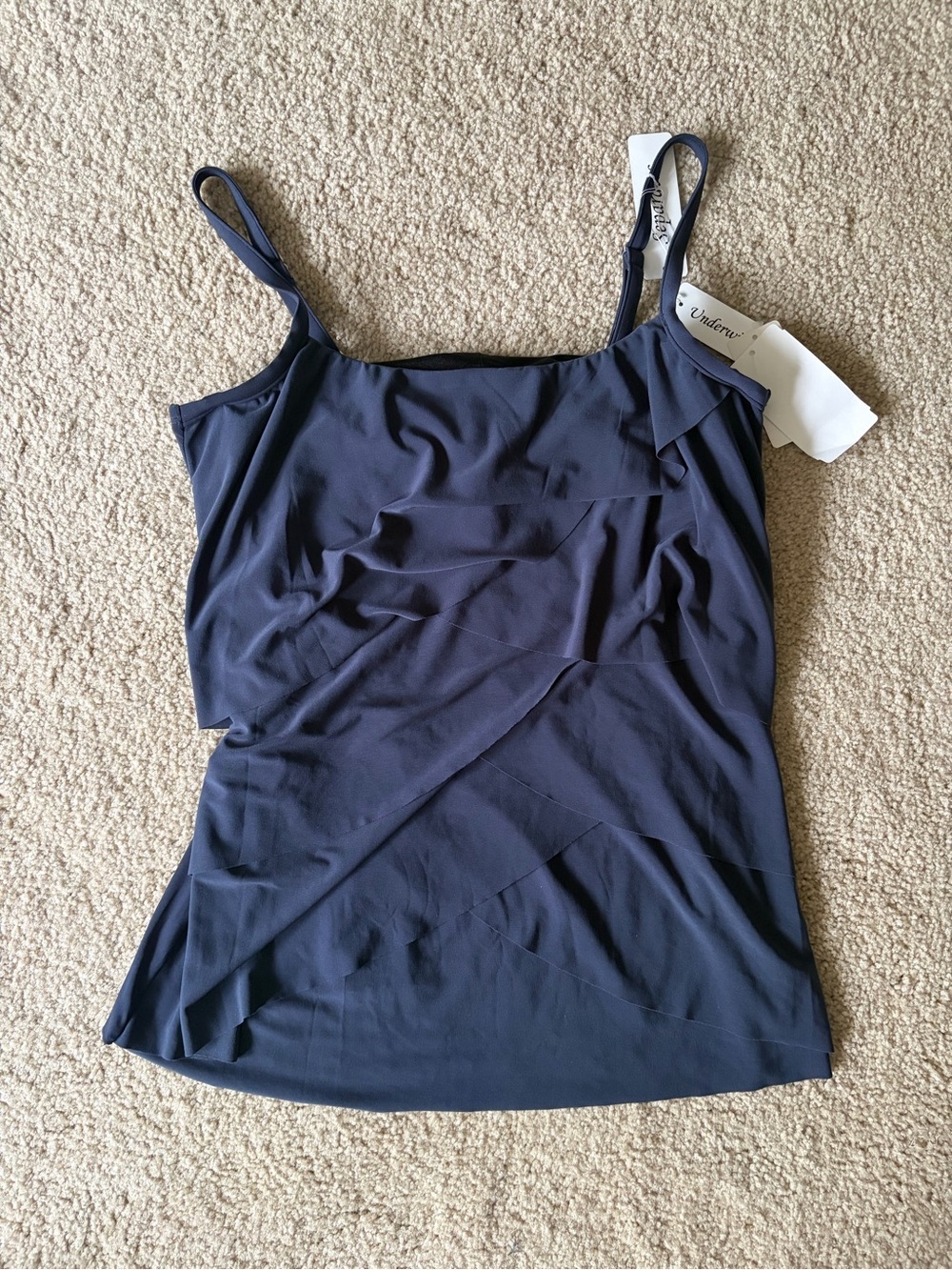 Miracle suit blue summer boho bathing suit tank waves tankini size 12 NWT
